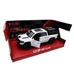 Macheta Dodge RAM Mammoth 1000 Hennessey alb 1:32 replica metal lumini si sunete usi capota si portbagaj deschise