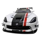 Macheta Dodge Viper ACR alb 1:24 replica metal lumini si sunete usi capota si portbagaj deschise - imagine 17