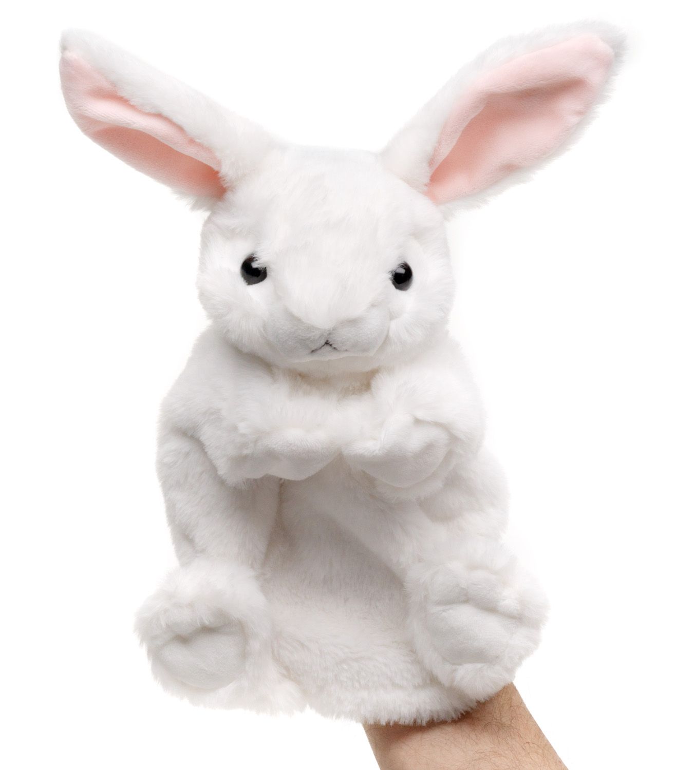 3. HPH2023 Uni-Toys 2024-06_0057 Shopware_1920x1920 Marioneta Iepure alb 24 cm jucarie plus teatru de papusi pentru copii - imagine 1
