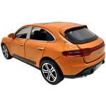 Macheta Porsche Macan Turbo portocaliu 1:32 replica metal lumini si sunete usi capota si portbagaj deschise - imagine 5