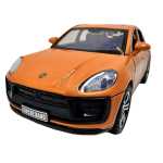 Macheta Porsche Macan Turbo portocaliu 1:32 replica metal lumini si sunete usi capota si portbagaj deschise - imagine 9