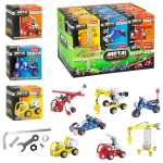 Joc constructie metalic 3D DIY Metal Construction Mini Vehicle diverse modele  7x7cm