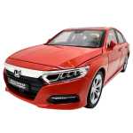 Macheta Honda Accord Sport Hybrid rosie 1:24 replica metal lumini si sunete usi capota si portbagaj deschise - imagine 13