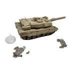 Macheta Tanc militar Leopard 2A6 1:32 replica metal lumini sunete turela rotativa scoate fum si sistem de tragere cu arc - imagine 3