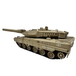 Macheta Tanc militar Leopard 2A6 1:32 replica metal lumini sunete turela rotativa scoate fum si sistem de tragere cu arc - imagine 4