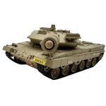 Macheta Tanc militar Leopard 2A6 1:32 replica metal lumini sunete turela rotativa scoate fum si sistem de tragere cu arc - imagine 6
