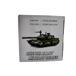 Macheta Tanc militar Leopard 2A6 1:32 replica metal lumini sunete turela rotativa scoate fum si sistem de tragere cu arc - imagine 10