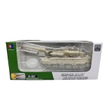 Macheta Tanc militar Leopard 2A6 1:32 replica metal lumini sunete turela rotativa scoate fum si sistem de tragere cu arc - imagine 17