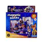 Puzzle magnetic Zootopia 20 piese cuburi magnetice imagine 6 fete pentru copii