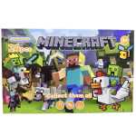 Set figurine tip breloc Minecraft 24 buc colectie personaje joc pixelated pentru copii - imagine 3