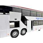 Macheta metal Autobuz Setra alb etajat 1:32 model autocar turistic cu usi si compartimente deschise sunet si lumini - imagine 3