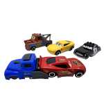 Set 5 Machete Cars cu lansator catapulta masini Lightning McQueen Sheriff Mater - imagine 5