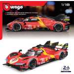 Macheta metal BBURAGO FERRARI 24h Le Mans 499P 3.0L TURBO la scara 1/18 - imagine 5