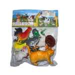 Set animale ferma figurine plastic 7 piese My Farm cu gard