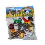 Set animale ferma figurine plastic 7 piese My Farm cu gard - imagine 2