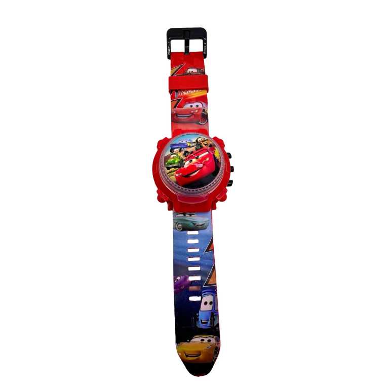 Ceas copii Cars electronic cu proiector imagini capac rotitor lumini 3 ani
