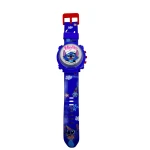 Ceas copii electronic cu capac rotitor Stitch albastru curea reglabila