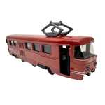Macheta tramvai maro metal jucarie die-cast 20 cm usi deschise - imagine 3