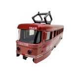 Macheta tramvai maro metal jucarie die-cast 20 cm usi deschise - imagine 5
