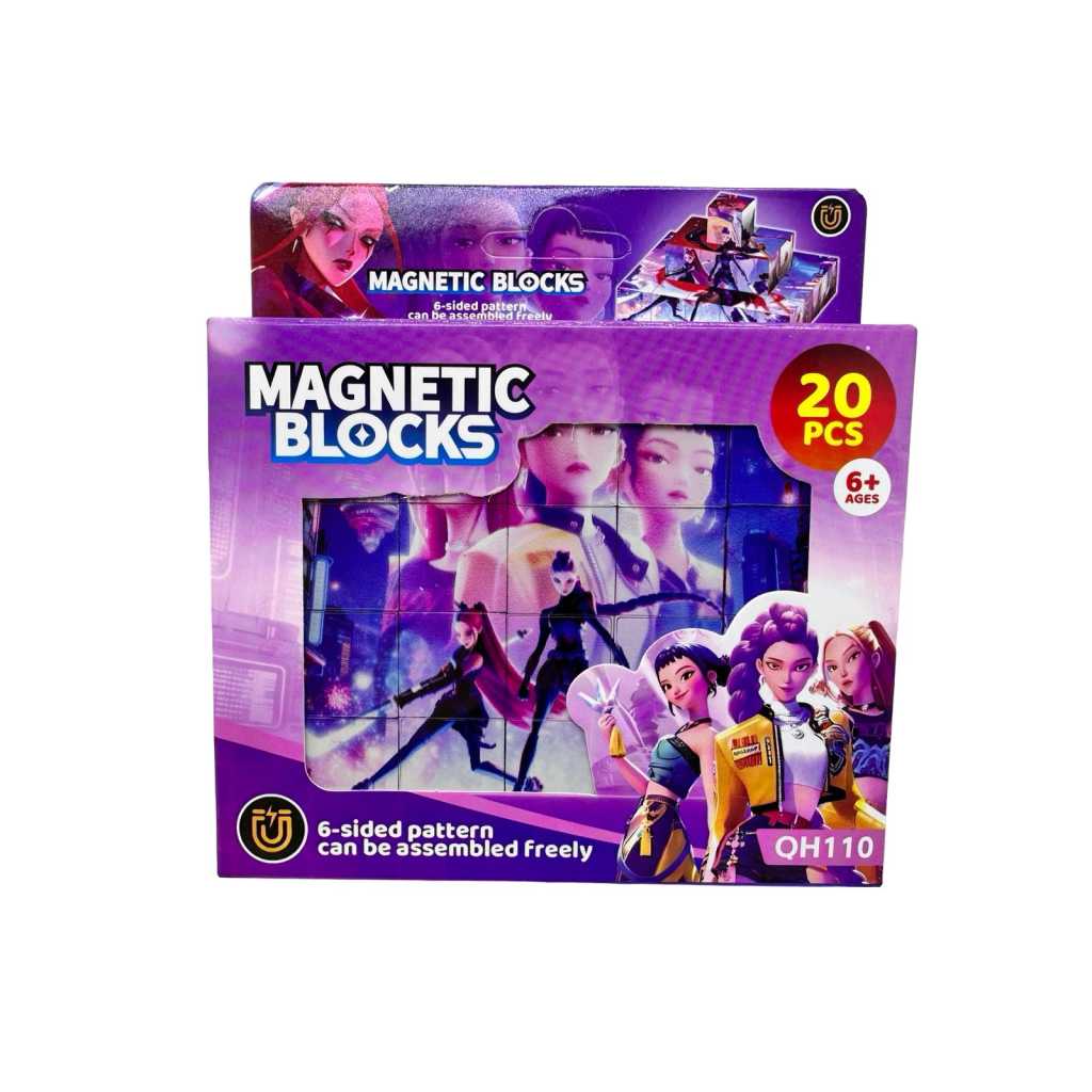 Set cuburi magnetice Kpop puzzle 20 piese jucarie educativa copii