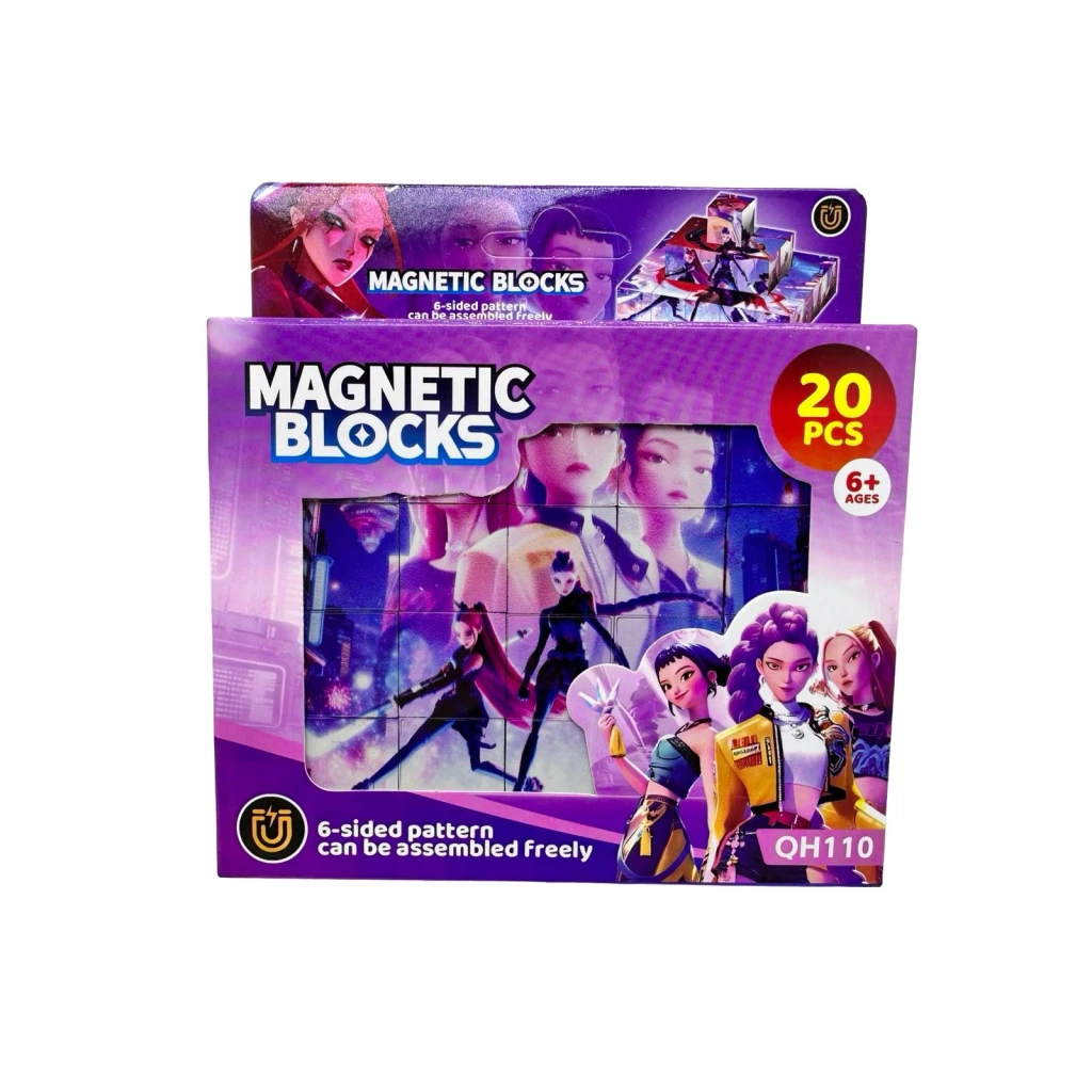Set cuburi magnetice Kpop puzzle 20 piese jucarie educativa copii