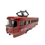 Macheta tramvai maro metal jucarie die-cast 20 cm usi deschise - imagine 7