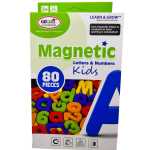 Set Litere si Cifre Magnetice 80 piese pentru copii invatare alfabet si matematica