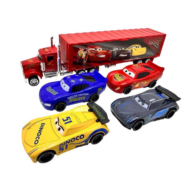 Set 4 masinute Cars si tir Mac metal Alloy Car jucarie copii 3 ani+