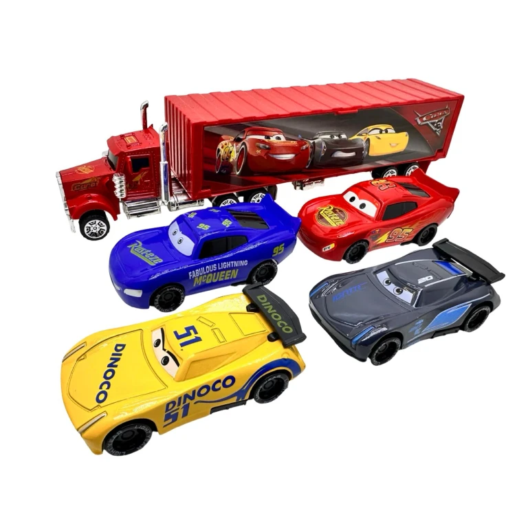 Set 4 masinute Cars si tir Mac metal Alloy Car jucarie copii 3 ani+