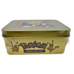 Cutie metalica Pokemon cu carti incluse pentru depozitare carduri si colectie Pikachu As - imagine 4