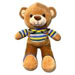 Ursulet de plus mare 70 cm jucarie moale cu haine colorate model simpatic