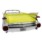 Macheta Cadillac Eldorado Cabrio galben 1:24 replica metal lumini si sunete usi capota portbagaj deschise - imagine 8