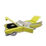 Macheta Cadillac Eldorado Cabrio galben 1:24 replica metal lumini si sunete usi capota portbagaj deschise - imagine 9