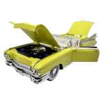 Macheta Cadillac Eldorado Cabrio galben 1:24 replica metal lumini si sunete usi capota portbagaj deschise - imagine 10