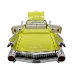Macheta Cadillac Eldorado Cabrio galben 1:24 replica metal lumini si sunete usi capota portbagaj deschise - imagine 16