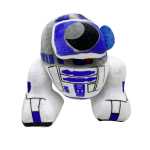 Papusa plus robot Star Wars R2-D2 alb albastru jucarie moale pentru copii