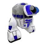 Papusa plus robot Star Wars R2-D2 alb albastru jucarie moale pentru copii