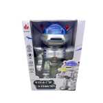 Robot interactiv Space Armor cu telecomanda trage cu discuri lumini sunete si miscare