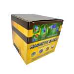 Set cuburi magnetice tip Minecraft 100 piese cutie albina cu figurine - imagine 4