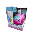 Masinuta interactiva roz cu telefon si sunete Telephone Car jucarie educativa copii 18 luni+ - imagine 4