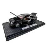 Macheta Bentley Mulsanne negru 1:24 replica metal lumini si sunete usi capota portbagaj deschise - imagine 11