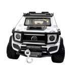 Macheta Mercedes G class alb 4x4 scara 1:32 off road usi capota deschise sunete si lumini - imagine 5