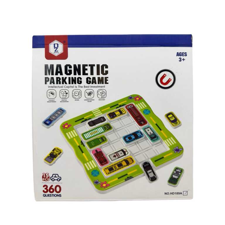 Joc educativ magnetic Traffic Parking Game cu masini 360 provocari puzzle copii