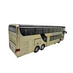 Macheta metal Autobuz Setra auriu etajat 1:32 model autocar turistic cu usi si compartimente deschise sunet si lumini - imagine 11