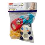 Set jucarii bebelusi zornaitoare colorate cu sunete si forme diferite