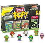 Set 4 Figurine Funko Bitty Pop! Teenage Mutant Ninja Turtles (TMNT) - Leonardo, Michelangelo, April O'Neil & Mystery