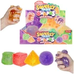 Jucarie antistres Squeezy Spike Forme Geometrice cu sclipici si tepi senzoriali