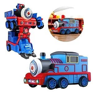 img_1744 Trenulet de jucarie transformabil in robot cu lumini si sunete Classic Train - imagine 1