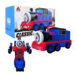 Trenulet de jucarie transformabil in robot cu lumini si sunete Classic Train - imagine 2