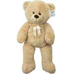 Urs de plus gigant 62 cm cremos cu funda eleganta din satin - imagine 3